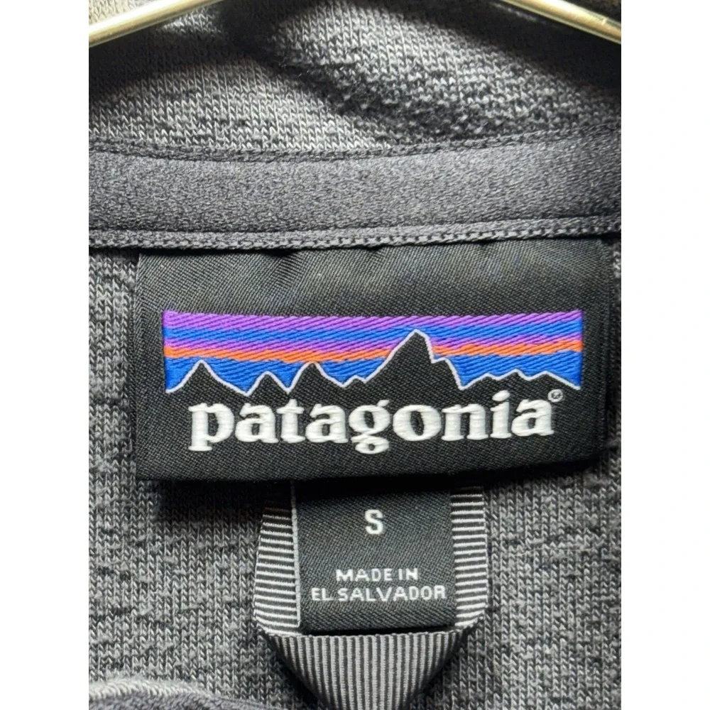 Patagonia Sweater Mens Small Gray Shearling Fleece Pullover Quarter Button Up‎